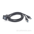 Custom Male-Female Water of Flush Mount Dual USB3.0 Kabel